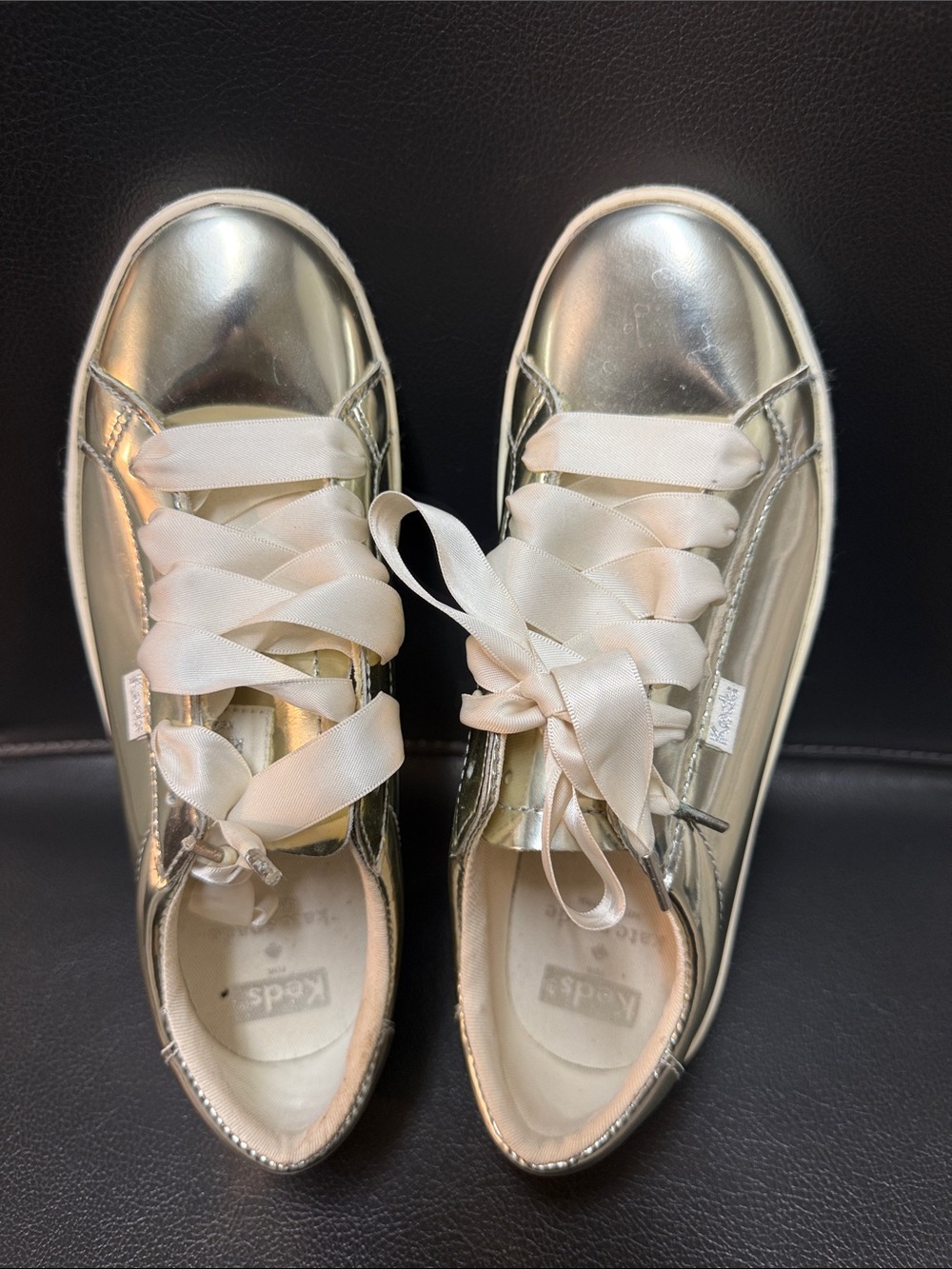 Keds x Kate Spade New York Ace Sneakers in Metallic Gold Ginish - Picture 4 of 11